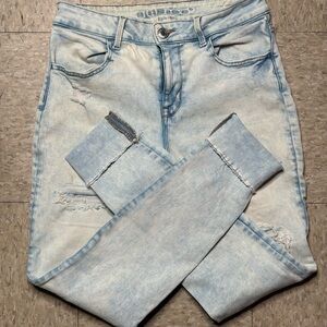 Jeans by Navea Distressed Skinny High Rise Light Blue Stretch Jeans